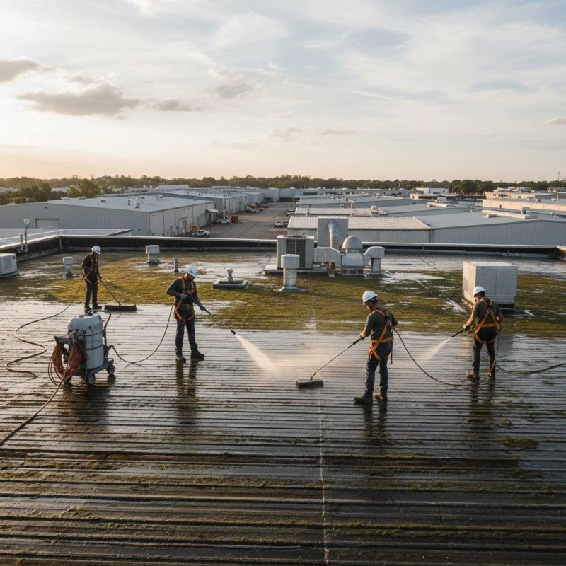 Roof Moss Cleaning Service detail