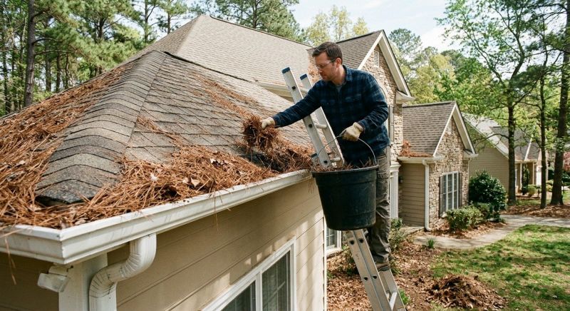 Gutter Pine Needle Removal in Baltimore, MD
